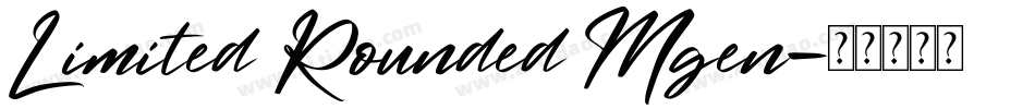 Limited Rounded Mgen字体转换